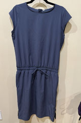 Albion Fit Going Places Dress Navy Athletic Waist Tie Pockets Size Medium Photo 0