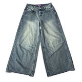 Y2K Edikted Skater‎ Girl Washed Denim Low Rise Leg Baggy Jeans Size Small Photo 0