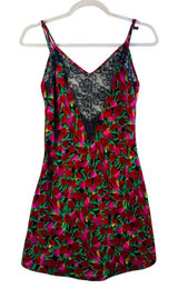 Victoria's Secret Vtg Gold Tag Floral Lace Slip Chemise Dress Red‎ Pink Womens S Photo 0
