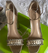 Elegant Gold Heeled Sandals Photo 0