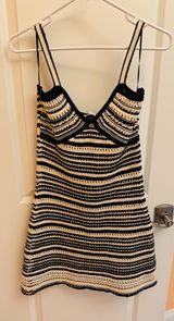 ZARA Sundress Striped Crochet Photo 0