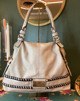 Marc New York Beige Faux Leather Shoulder Bag With Decorative‎ Braiding Photo 0
