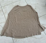 Carol & Co Tan Cashmere Blend Knit Cape Photo 0