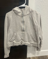 Lululemon Scuba Hoodie Oversized Half-Zip M/L Heathered Grey Photo 0