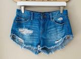 BDG by Urban Outfitters Boyfriend Low-Rise Denim Shorts Blue Sz 26 Photo 0