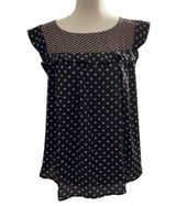Loft Women Size Medium Polka Dot Sleeveless Shirt Top 2-472P Photo 0
