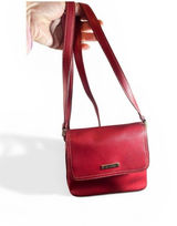 Liz Claiborne Red Crossbody Purse Gold Tone Hardware Flap Bag Classic Chic Photo 0