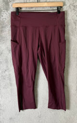 Lululemon Fast & Free‎ Crop II *Nulux 19" Dark Adobe Size 10 Running Track Photo 0