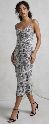 AG Adriano Goldschmied Cupro Midi Slip Dress V-Neck‎ Size Small Photo 0