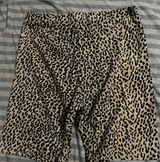 Adika Leopard-Print Bike Shorts in Tan and Black Photo 0