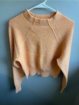 Free People Marled Peach Crewneck Sweater Photo 0