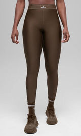 Alo Yoga Airlift High-Waisted Suit Up Leggings Espresso Brown Small Photo 0