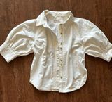 White Puff Sleeve Top Photo 0