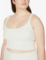 Skims‎ Sherpa Knit Tank Top 2X/3X Bone Ivory Cozy Soft NWOT Stretch Sleeveless Photo 0