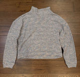 Madewell Textured Turtleneck Sweater in Heathered Neutrals Size Medium - C68-023 Photo 0