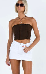 White Princess Polly Skirt Denim Cargo Zakai Mini Photo 0