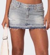 Denim Edikted Mini Skirt Photo 0