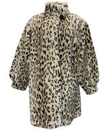 Vintage Faux Fur Coat Leopard Print Lined Oversized Mobwife Old Money 90s‎ USA Photo 0