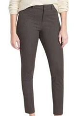 Old Navy 12 Dark Gray Pixie Pants Women Mid-Rise Ankle Chino Workwear‎ Photo 0