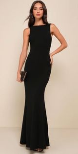 Lulus Black Dress Maxi Photo 0
