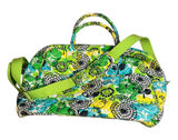 Vera Bradley lime up Quilted Cotton Duffel Bag Green Floral Weekend Travel Photo 0