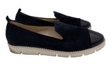 Paul Green Daniella Navy Suede Black Patent Cap Toe Loafers Womens 7 UK 4.5 Photo 0