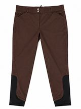 Dover Saddlery Breeches Women 34 Brown Knee Patch Riding Pants Photo 0