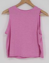 All In Motion Womens Pink Heathered Cropped Muscle Tank Top Small Activewear Photo 0