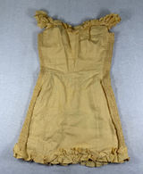 Reformation Yellow Linen Ruffle Smocked Mini Dress Size 10 Off Shoulder Summer Photo 0