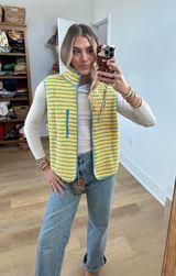 Amazon striped Sherpa vest Photo 0