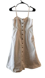 Universal Threads White Sleeveless A-Line Button Denim Dress Pockets Women Sz S Photo 0