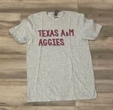 Pressbox Texas A&M University Aggies gray grey t shirt shirt sleeve womens size small Photo 0