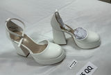Dream Paris Womans Excellent Platform Stacked Heel Pumps Size Eu 36.5 Us 6 White Photo 0