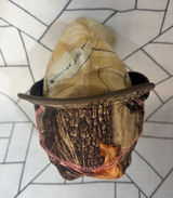 Huntworth Camo Hunting Hat S/M Brown Pink Real Tree Ponytail Grid Fleece Cap Photo 0