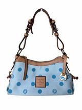 Dooney & Bourke Mini East West Slouch Bag Sky Blue Polka Dot Y2K Photo 0