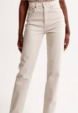 Abercrombie High-Rise 90s Straight Jeans Photo 0