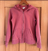 Pact Organic Cotton Fleece Full Zip Hoodie Sweatshirt Mauve Pink Women’s Small Photo 0