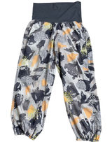 Lululemon‎ OM High Rise Abstract Print Jogger Pants Grey Orange Yellow Size 6 Photo 0