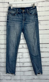 Y2K Buckle Black Ankle Skinny Jeans Women’s 27x27 Fit No. 83 Medium Wash Denim Photo 0