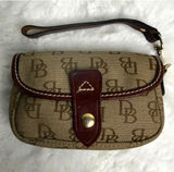 DOONEY & BOURKE Brown Signature Canvas Wristlet Photo 0