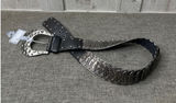 Western Style Black Belt w/ Silver Studded Details & Embossed Hardware Women S/M Photo 0