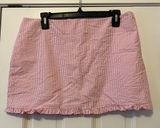 Callie Pink Seersucker Mini Skirt Size 8 Photo 0