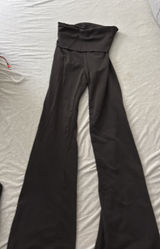 H&M brown fold over flare leggings Photo 0