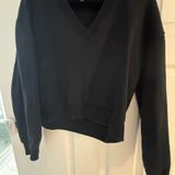 Beyond Yoga Black V-Neck Sweater Photo 0