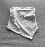 Intimately Free People White Handkerchief Hem Tube Top Strapless Crop Top Small Photo 0