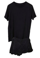 Honeylove Black Short Sleeve Pajama Set Mesh Insets Women's XL Photo 0