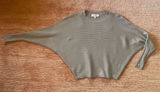Batwing Philosophy Womens sweater Zip Sleeves Cozy fawn color Size XS Photo 0