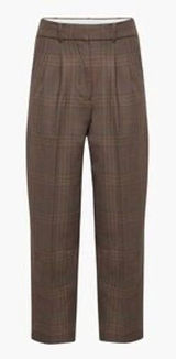 Aritzia Wilfred brown plaid slacks trousers women's‎ size 0 modern trendy Photo 0