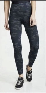 Spanx‎ Leggings Womens XL Black & Gray Camo Camouflage High Waisted Pants Photo 0