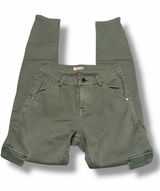 Roxy Women's Army Green Cargo City Slim Fit Utility Pants with Zipper Ankles Photo 0